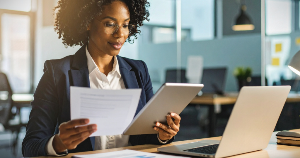 Adult with ADHD in an Ottawa office.