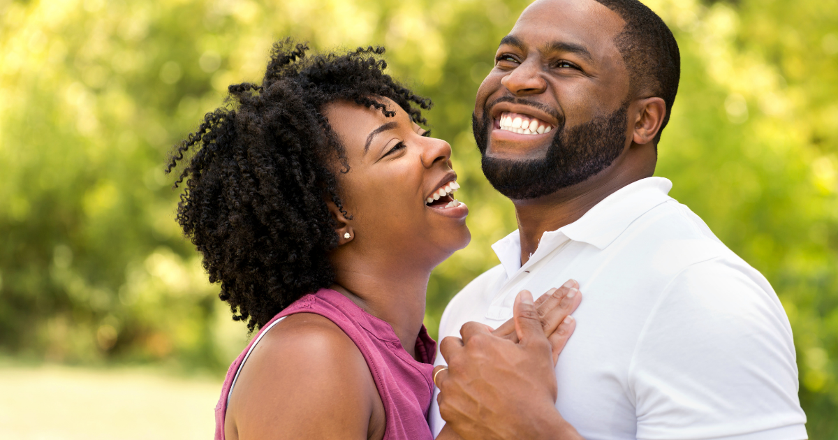 Smiling couple for attachment therapy Ottawa services in Westboro