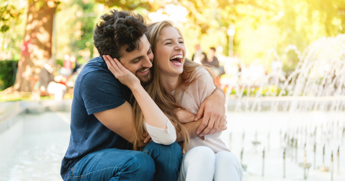 Smiling couple featured on our therapy in Wellington West page